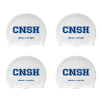 CNSH - Casques de bain en silicone pour cheveux longs - PERSONNALISÉS - Blanc