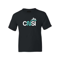 CNSI - Chandail à manches courtes dryblend - Juvénile - SUPPORTEUR - SWIM CREW - Noir