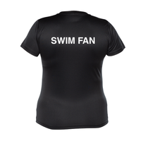CNSI - Chandail technique à manches courtes - Féminin - SUPPORTEUR - SWIM FAN - Noir