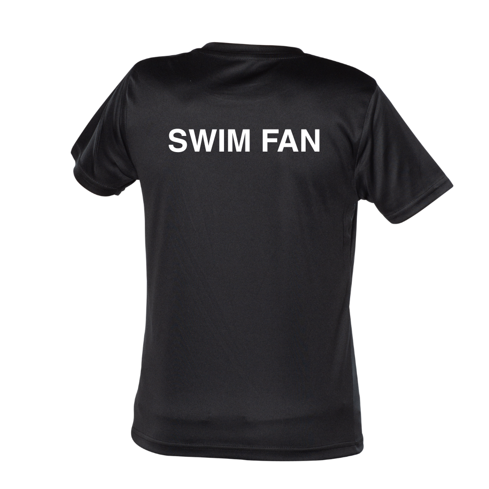 CNSI - Chandail technique à manches courtes - Enfant - SUPPORTEUR - SWIM FAN - Noir