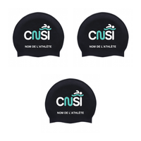 Silicone swimming helmet - Black