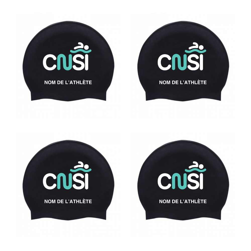 Silicone swimming helmet - Black
