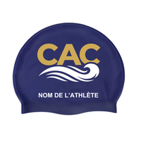 Club Aquatique Charlesbourg - Personalized silicone swimming helmets - Navy