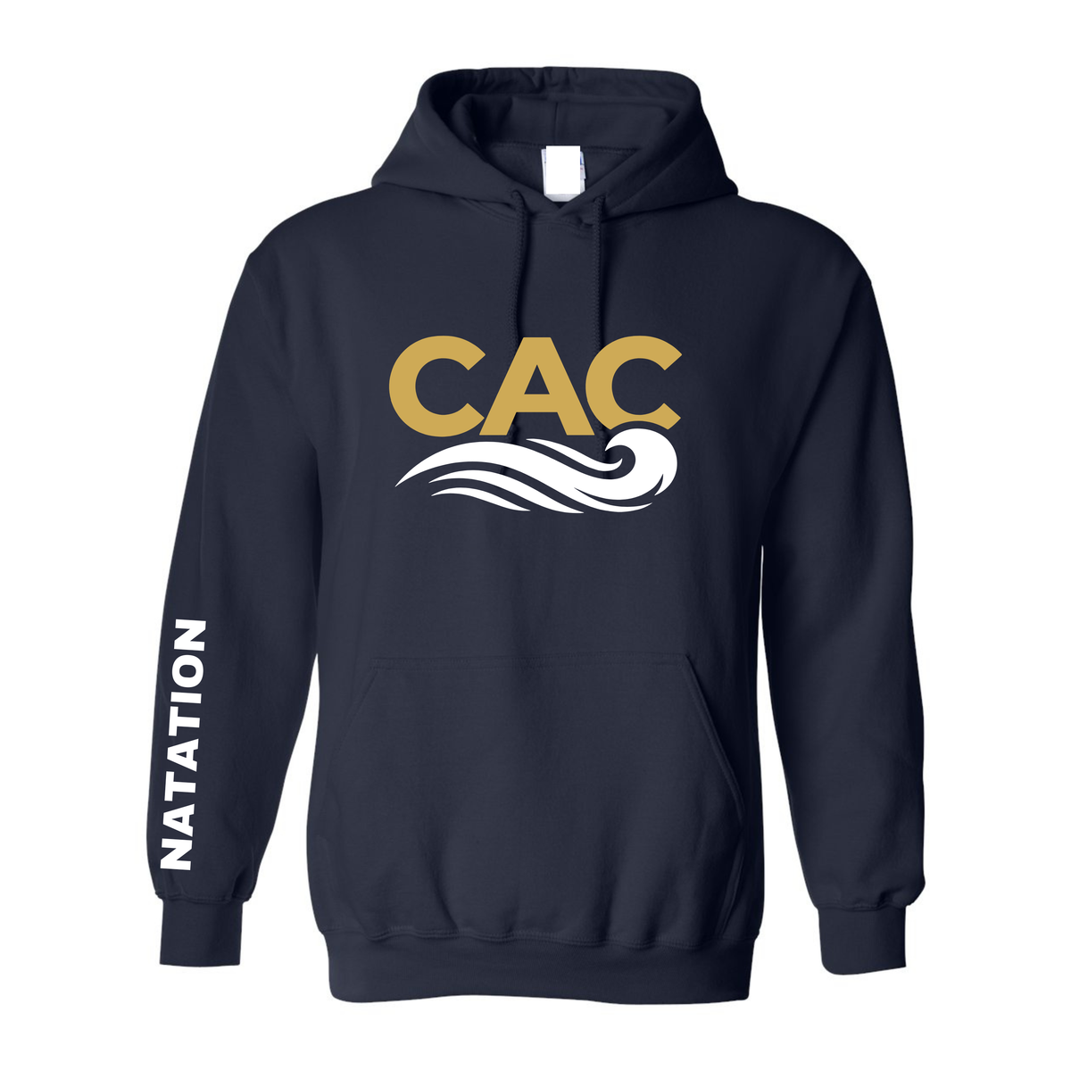 Club Aquatique Charlesbourg - Hooded sweater, Kangaroo type - Adult - Navy