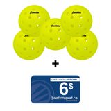 Set of 5 outdoor pickleball balls + free gift certificate - X-40