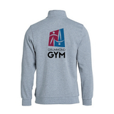 Drummond Gym - Coton ouaté à Demi-Zip Unisexe - Gris mélangé