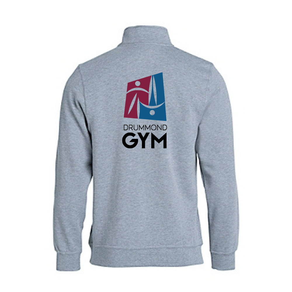 Drummond Gym - Coton ouaté à Demi-Zip Unisexe - Gris mélangé