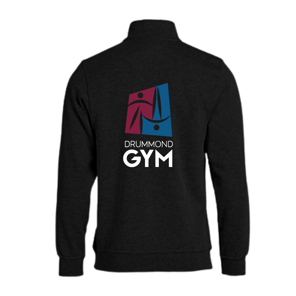 Drummond Gym - Coton ouaté à Demi-Zip Unisexe - Noir