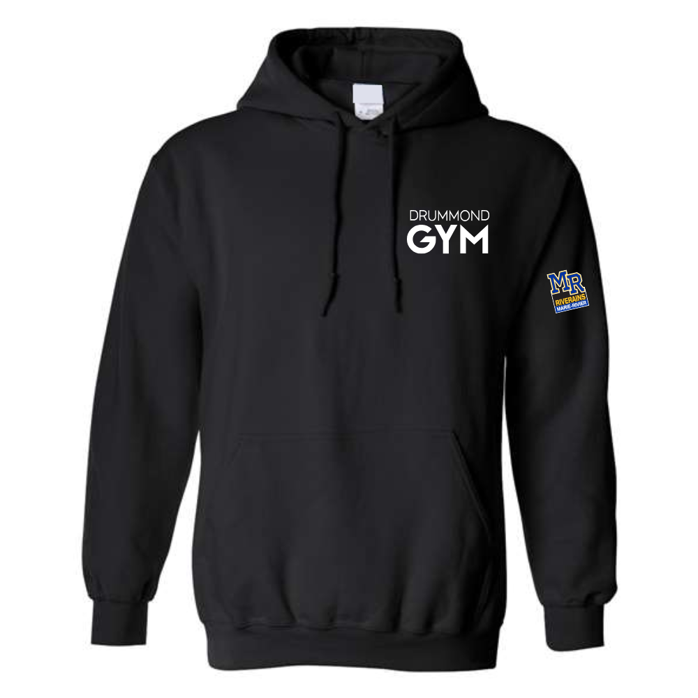 Drummond Gym - Fleece hooded sweater (Kangaroo/Hoodie) - Adult - Black