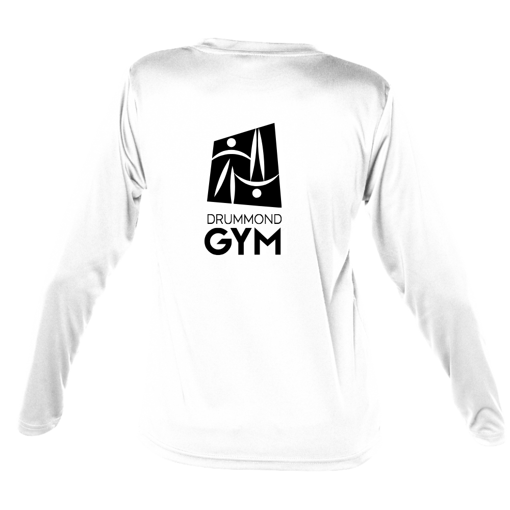 Drummond Gym - SPORT-ÉTUDES - Chandail technique, à manches longues - TUMBLING - Juvénile - Blanc