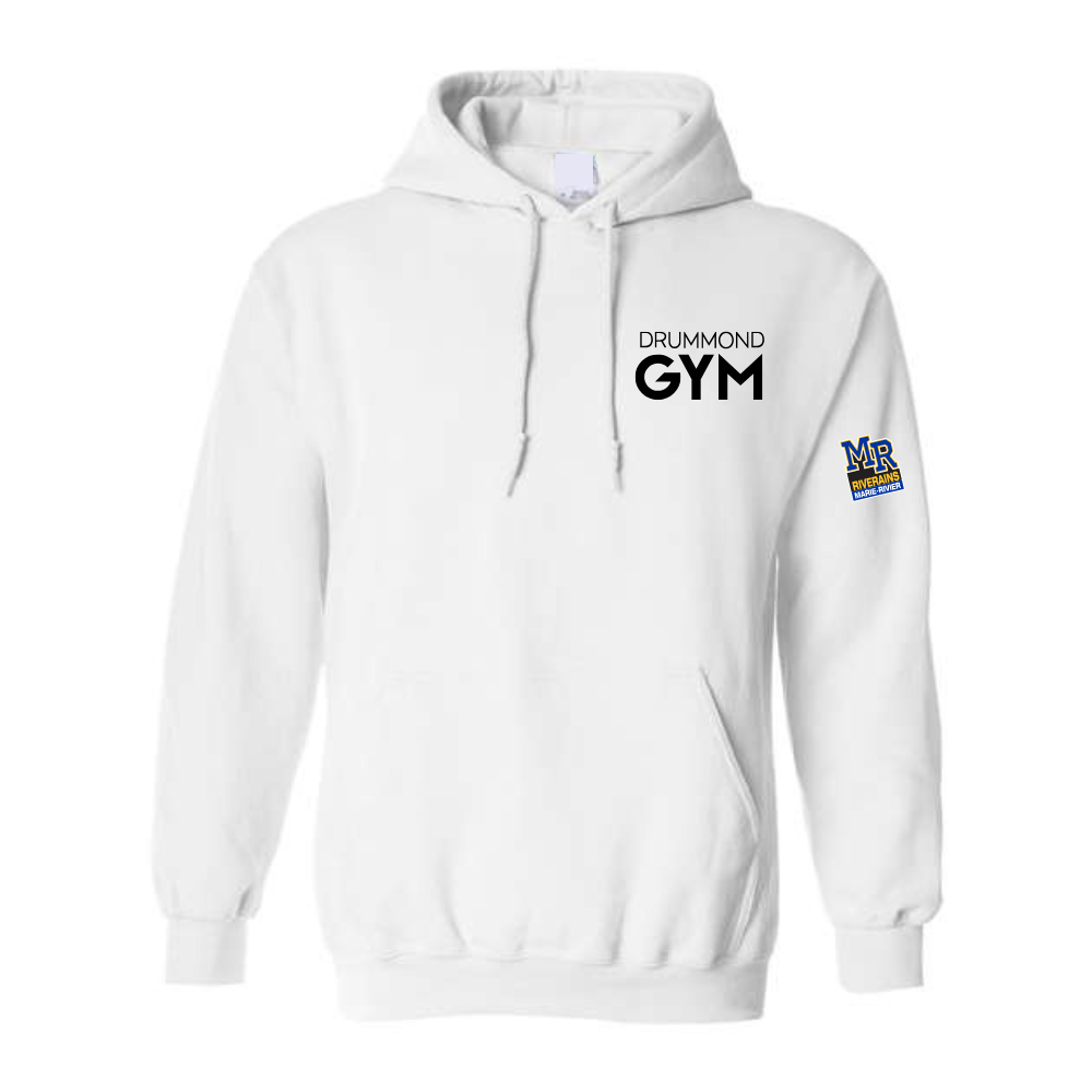 Fleece hooded sweater (Kangaroo/Hoodie) - Adult - White