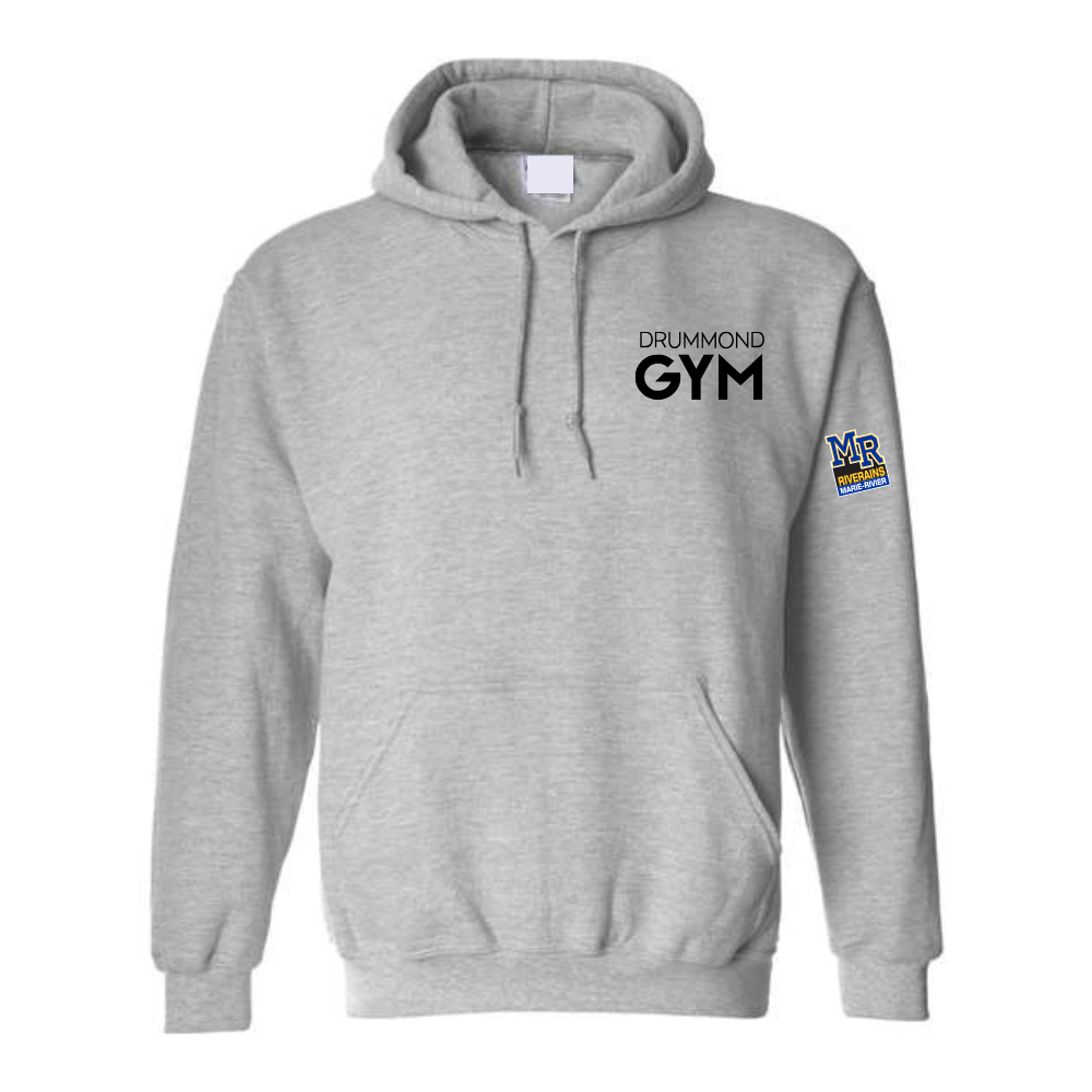 Drummond Gym - Fleece hooded sweater (Kangaroo/Hoodie) - Adult - Sports gray