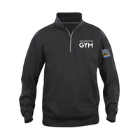 Unisex Half-Zip Hoodie - Black