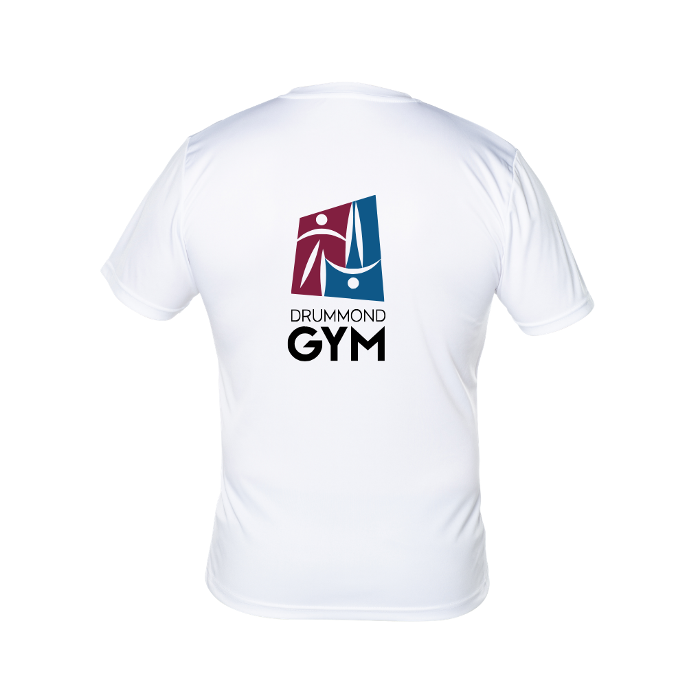 Drummond Gym - Chandail technique à manches courtes - Homme - Blanc