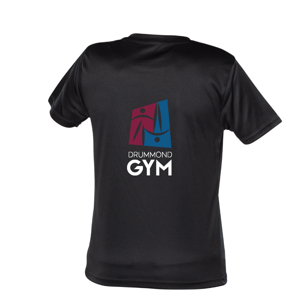 Drummond Gym - Chandail technique à manches courtes - Enfant - Noir
