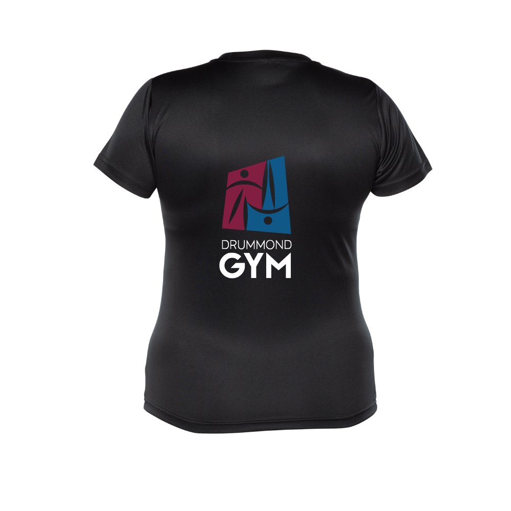 Drummond Gym - Chandail technique à manches courtes - Féminin - Noir