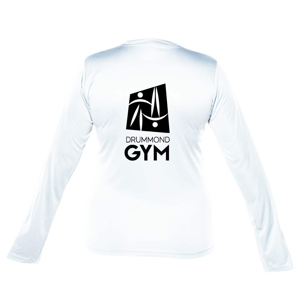 Drummond Gym - SPORT-ÉTUDES - Chandail technique, à manches longues - GYMNASTIQUE - Féminin - Blanc