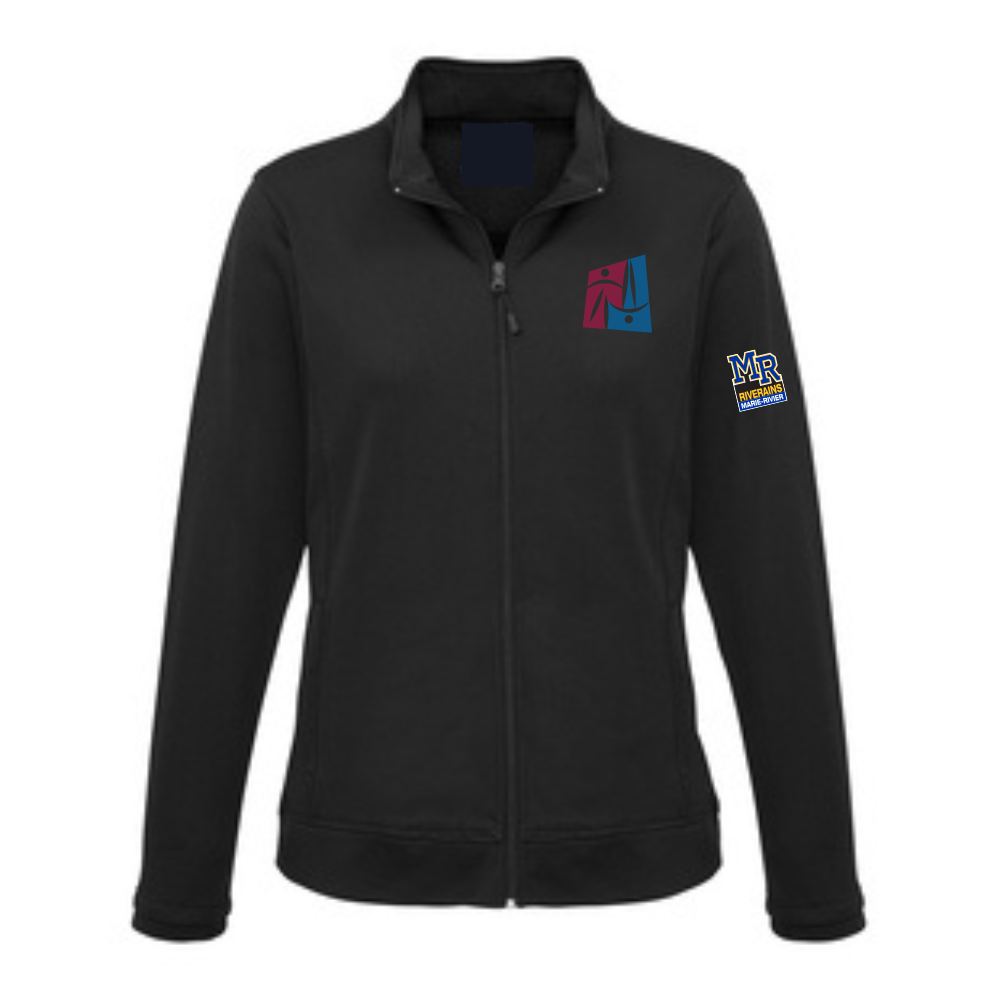 Sporty jacket with zipper - Feminine cut - Black