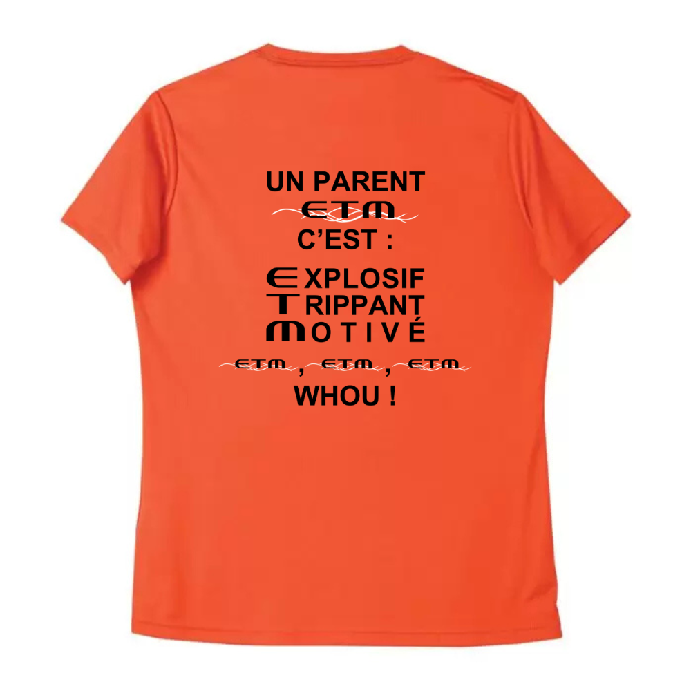 ETM - Chandail à manches courtes pour parents - Féminin - Orange