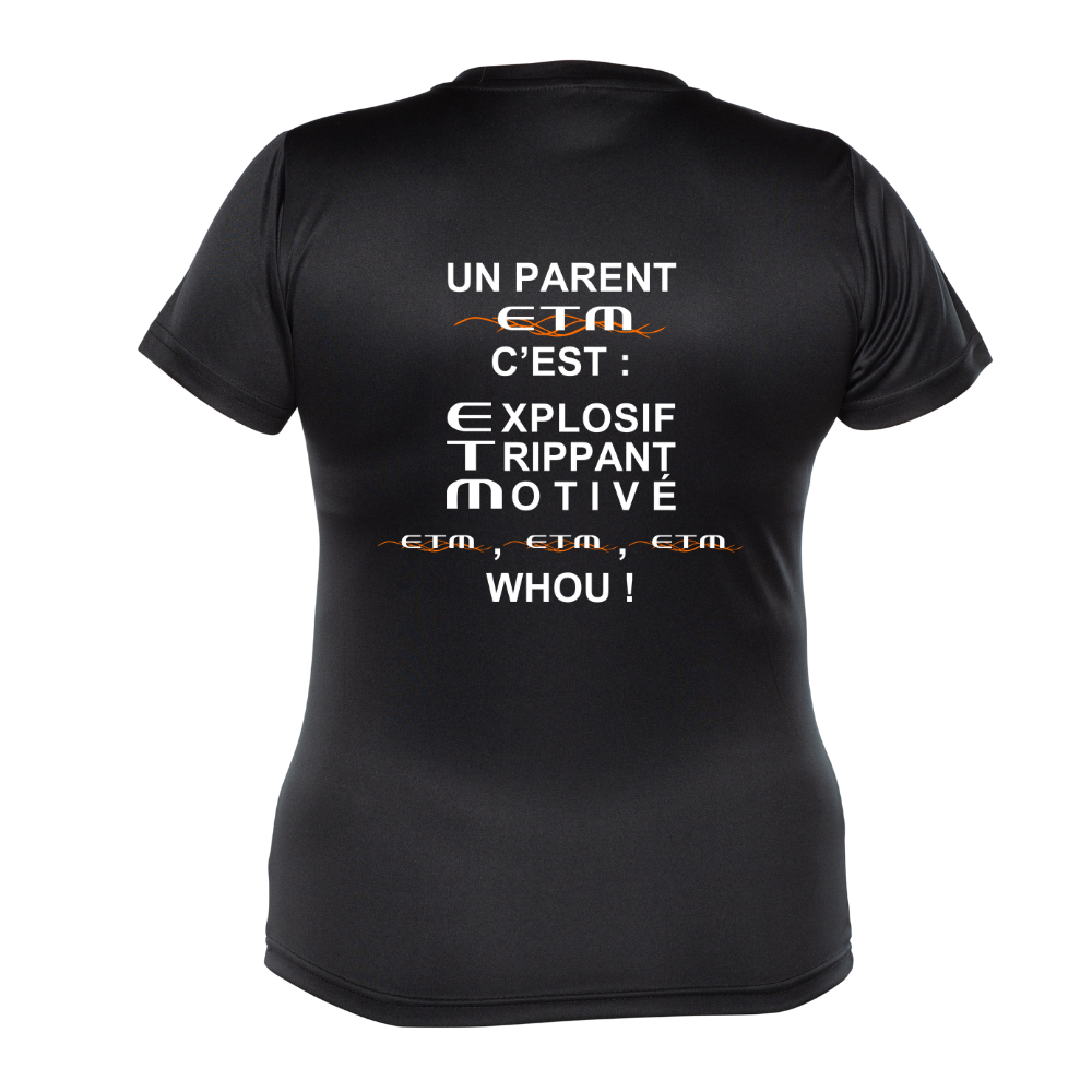 ETM - Chandail à manches courtes pour parents - Féminin - Noir