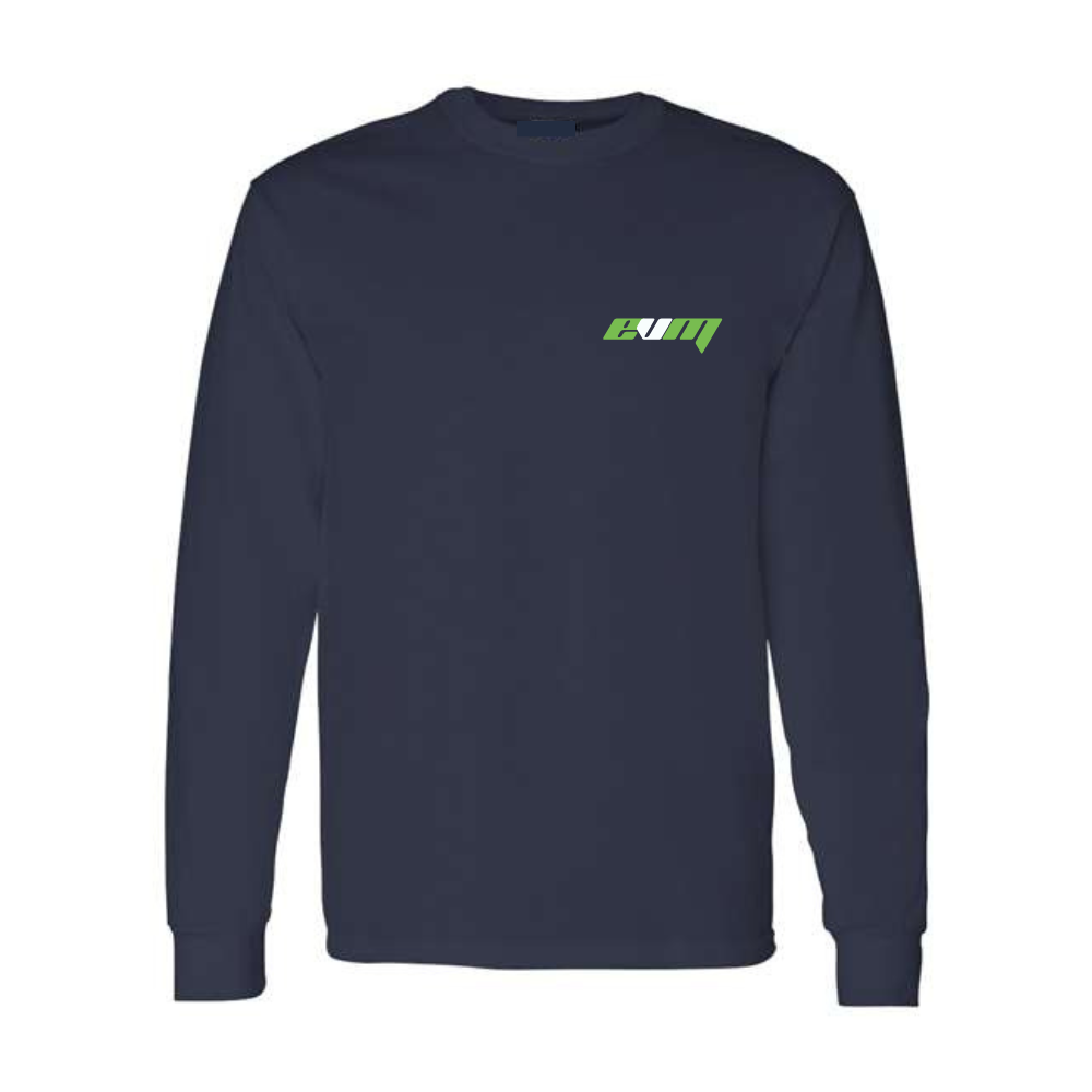 Cotton Long Sleeve Tee - Men's - Navy