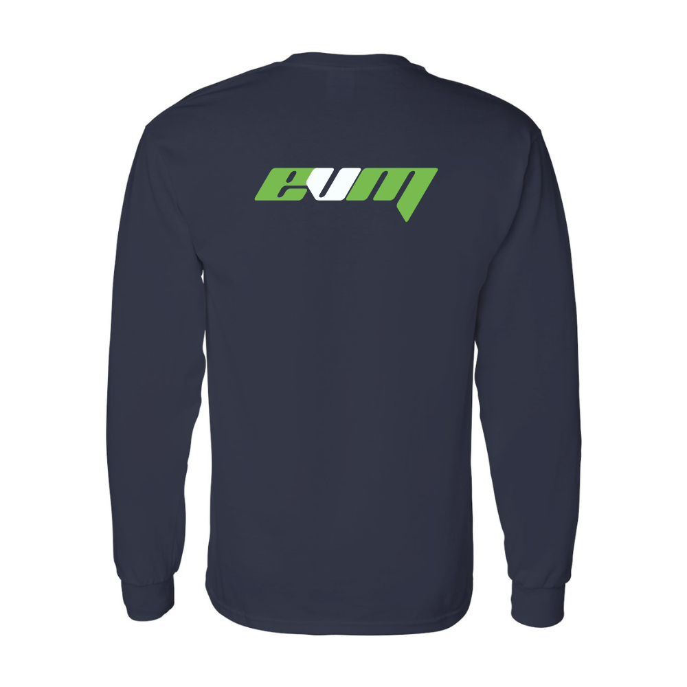 Cotton Long Sleeve Tee - Men's - Navy