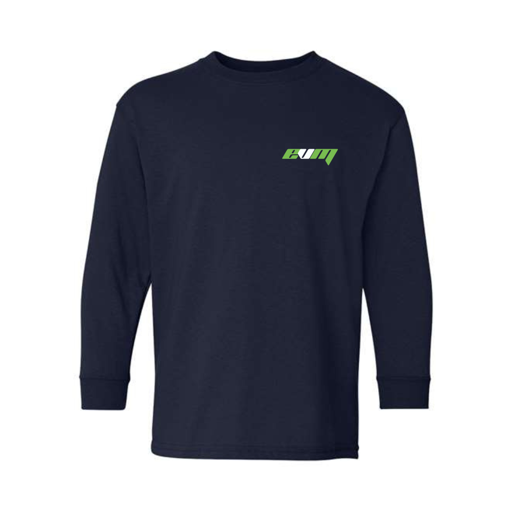 Cotton Long Sleeve Tee - Juvenile - Navy