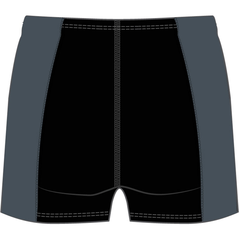 FINZ  Square Leg Splice Panel - 2-Tone Boy's Swimwear - Black / Charcoal (NC)