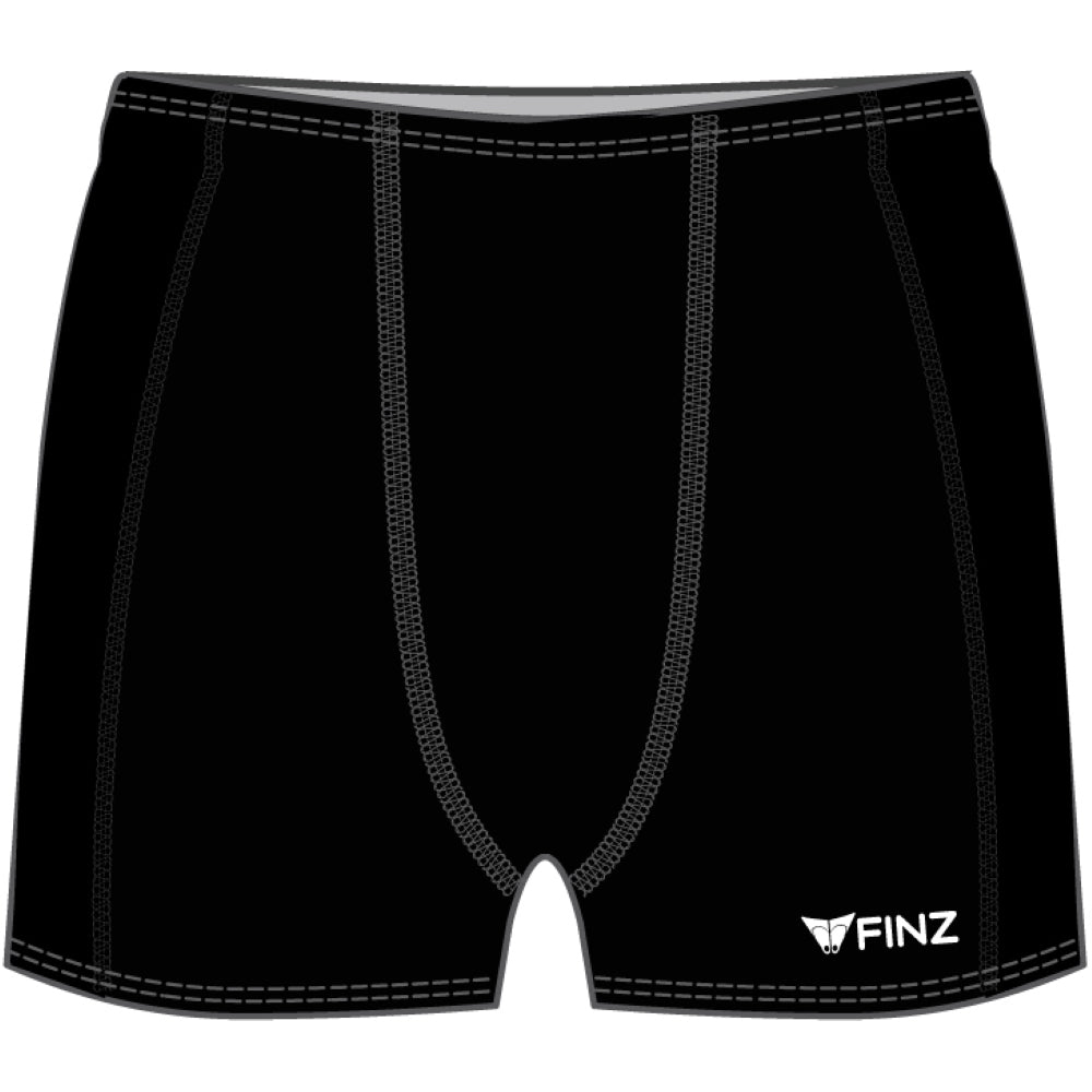 FINZ Square Leg Splice Panel - Men's Swimwear - Black