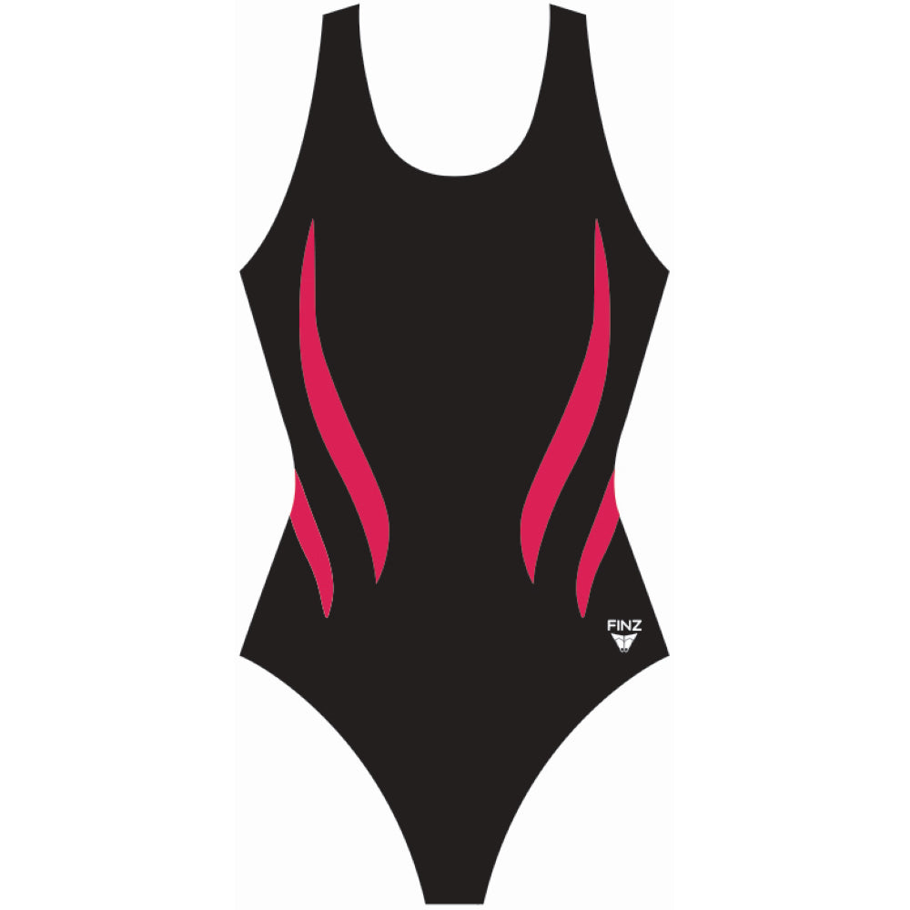 FINZ - Lightning Splice - Maillot pour dames - Noir/Rose (BP)