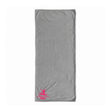 Flamants Roses - Serviette sportive en microfibres - Grade supérieur - Gris Cachemire
