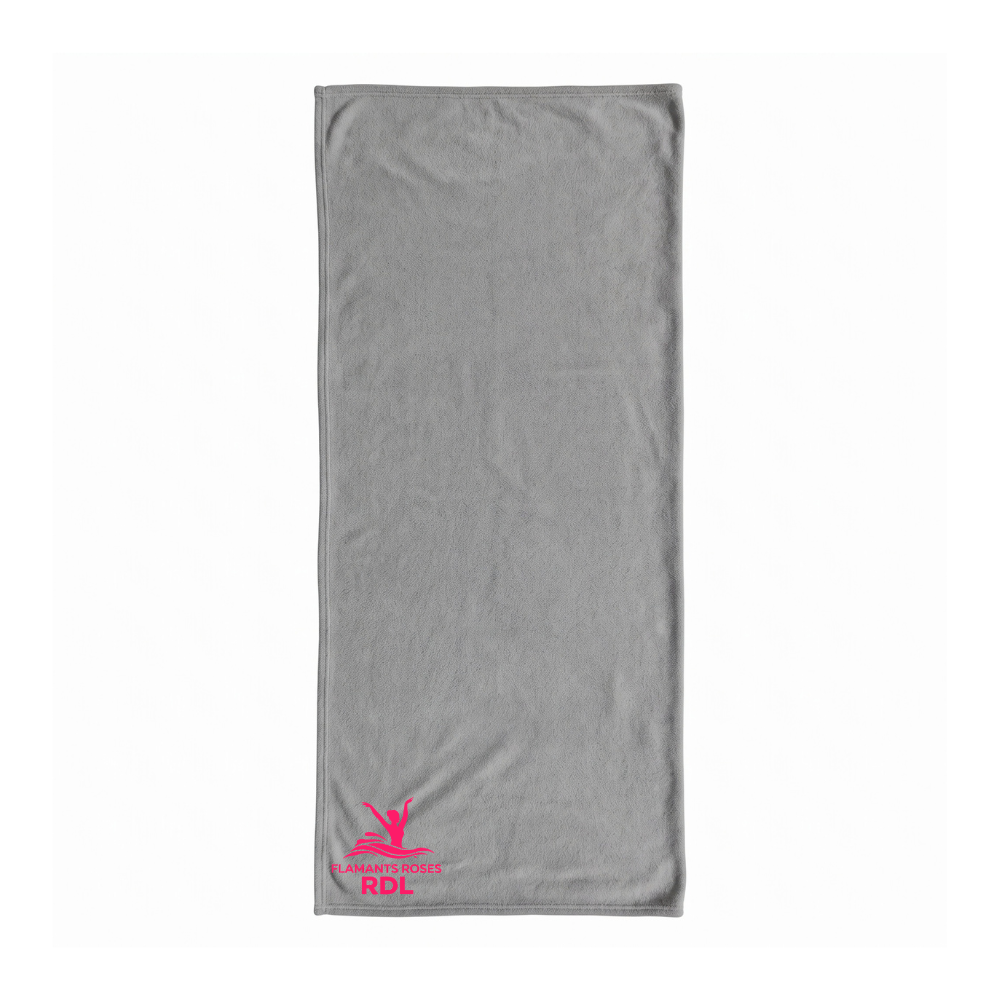 Flamants Roses - Serviette sportive en microfibres - Grade supérieur - Gris Cachemire