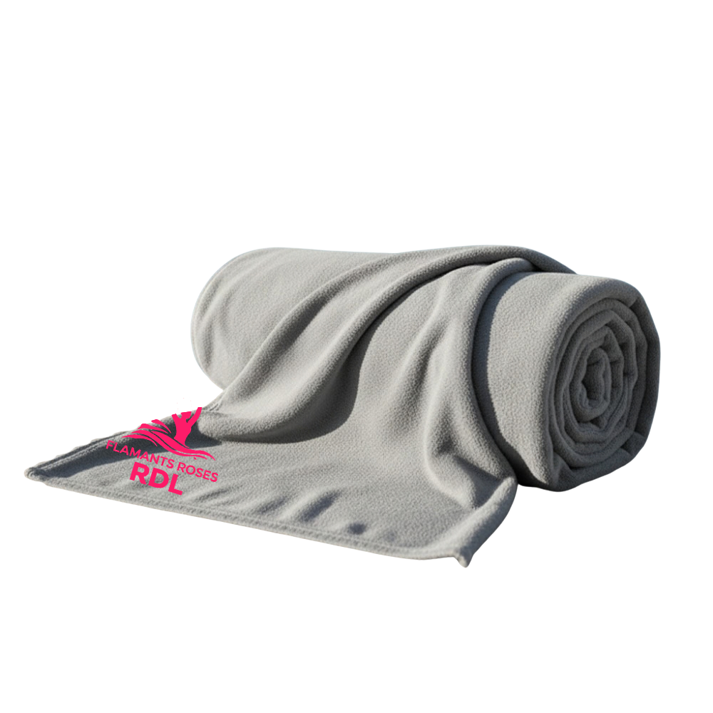 Flamants Roses - Serviette sportive en microfibres - Grade supérieur - Gris Cachemire