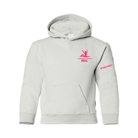 Flamants Roses - Chandail molleton à capuchon (Kangourou/Hoodie) - Juvénile - Athlète - Blanc