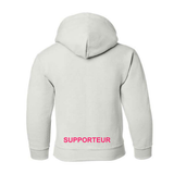 Flamants Roses - Chandail molleton à capuchon (Kangourou/Hoodie) - Juvénile - Supporteur - Blanc