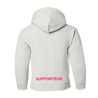 Flamants Roses - Chandail molleton à capuchon (Kangourou/Hoodie) - Juvénile - Supporteur - Blanc