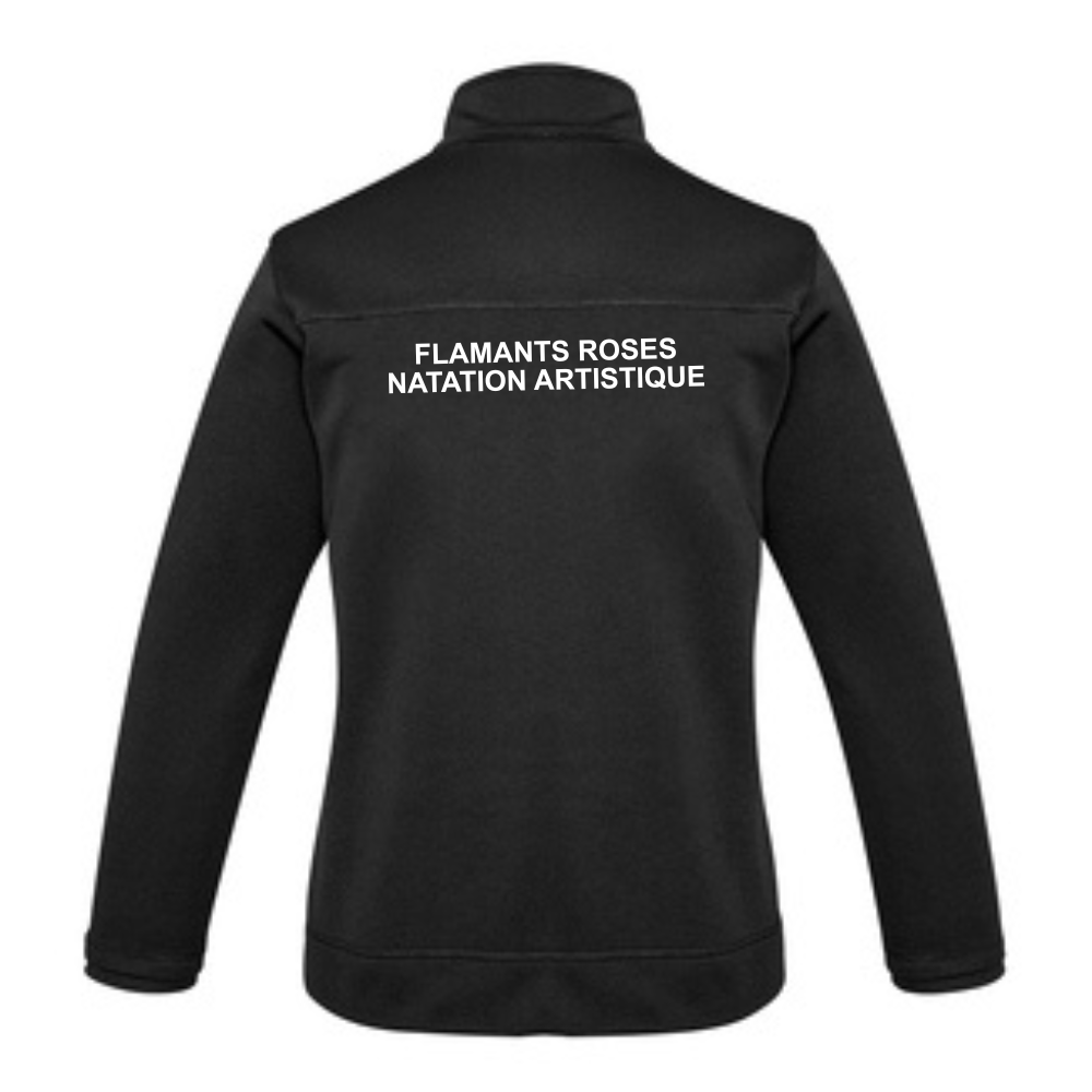 Flamants Roses - Veste sportive avec fermeture éclair - Coupe féminine - Noir