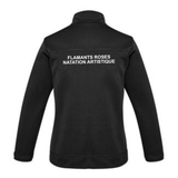 Pink Flamingos - Sporty jacket with zip - Feminine cut - Black