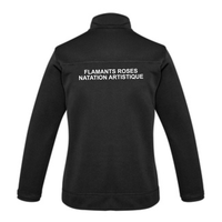 Pink Flamingos - Sporty jacket with zip - Feminine cut - Black