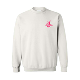 Flamants Roses - Chandail molleton (coton ouaté) - Adulte - Blanc