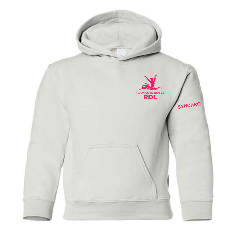 Flamants Roses - Chandail molleton à capuchon (Kangourou/Hoodie) - Juvénile - Supporteur - Blanc