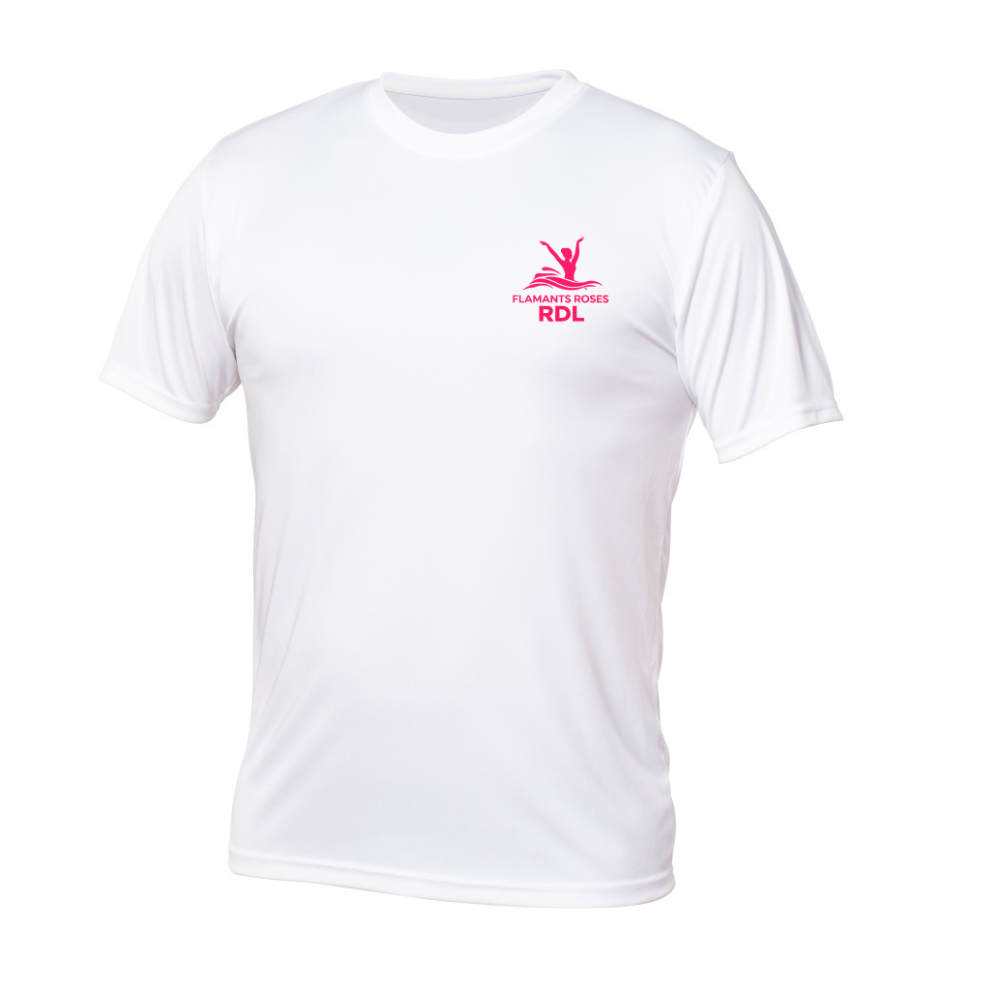 Flamants Roses - Chandail technique à manches courtes - Homme - Supporteur - Blanc