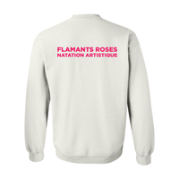 Flamants Roses - Chandail molleton (coton ouaté) - Adulte - Blanc