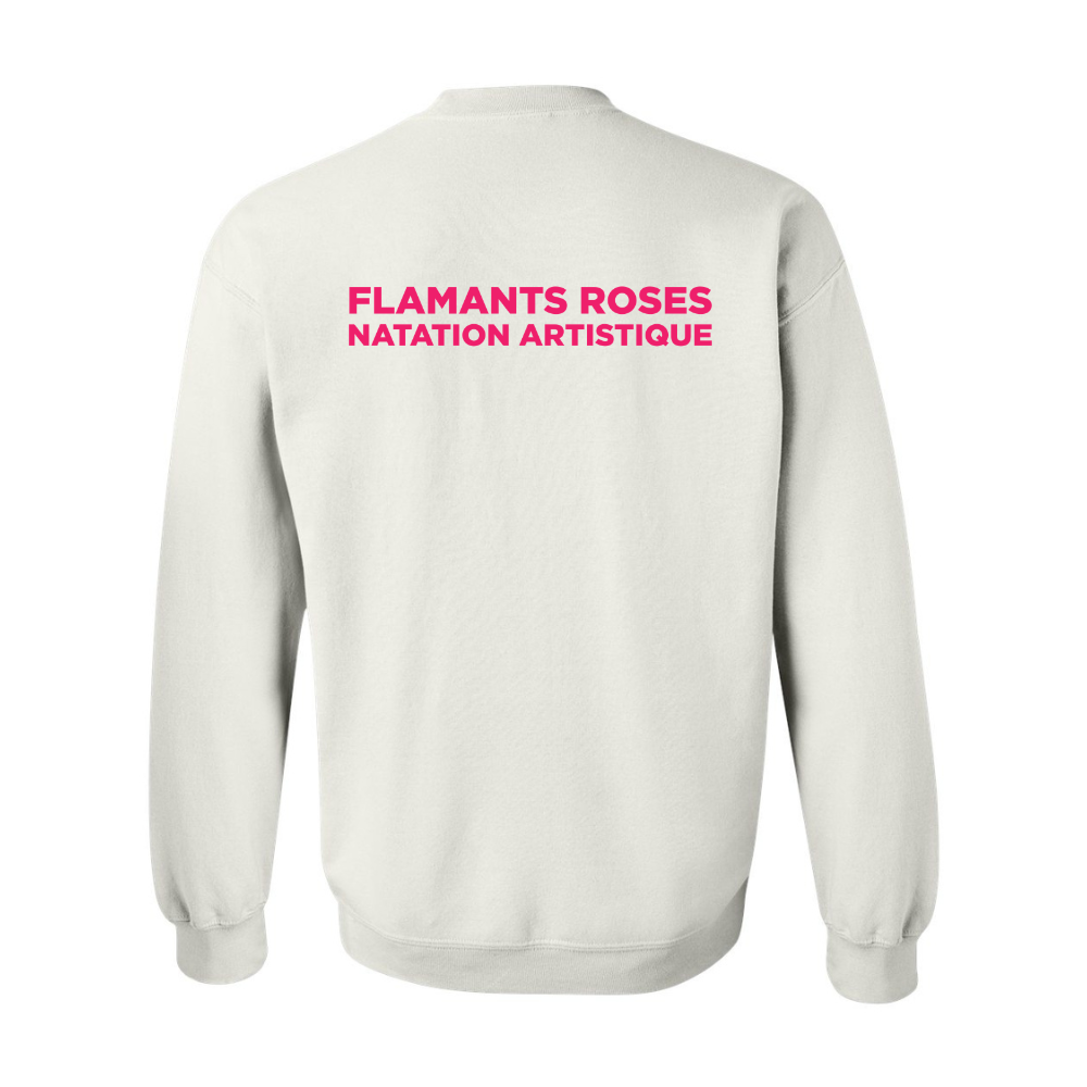 Flamants Roses - Chandail molleton (coton ouaté) - Adulte - Blanc