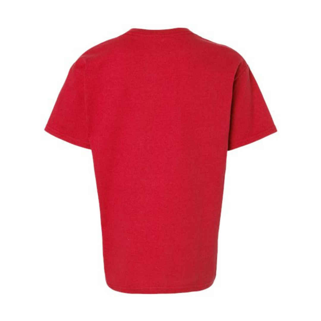 Short-sleeved cotton sweater - Juvenile - Red