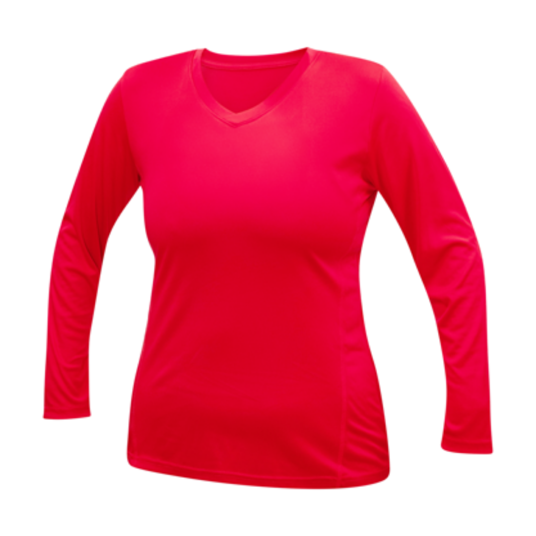 Chandail technique, à manches longues - Féminin - Rouge