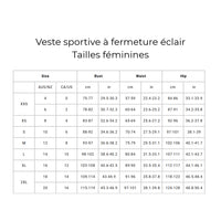 Rouge et Or Badminton - Veste sportive avec fermeture éclair - Coupe féminine - Noir
