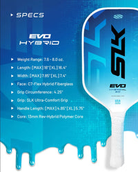 Selkirk SKL EVO Hybrid 2.0 MAX - Raquette de pickleball en fiberglass