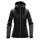 Hooded Softshell Jacket - Women - Black and Gray