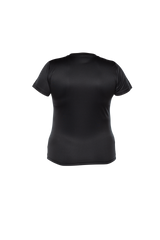 Short Sleeve Technical Sweater - Lady - Black